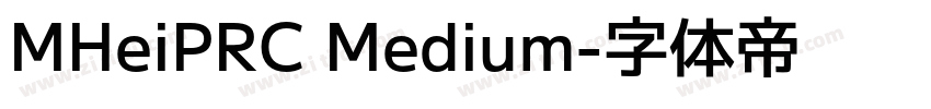 MHeiPRC Medium字体转换